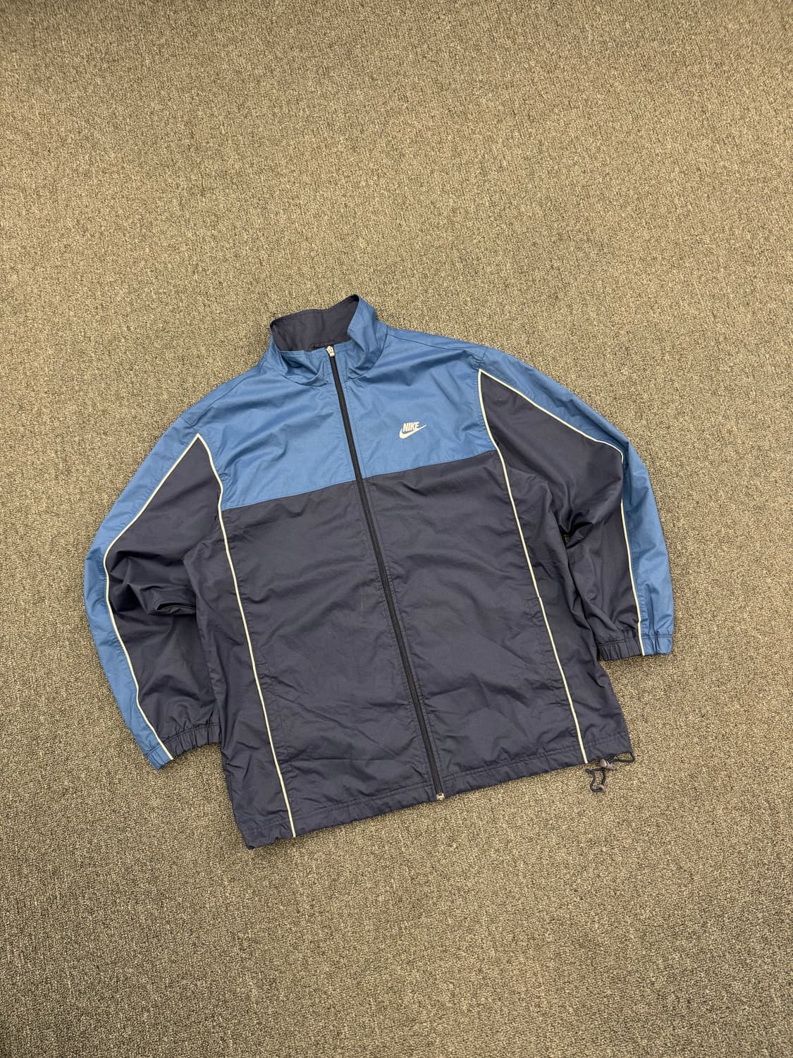 XL)나이키 빈티지 올드스쿨 블루/네이비 배색 바람막이 트랙자켓 상품이미지2