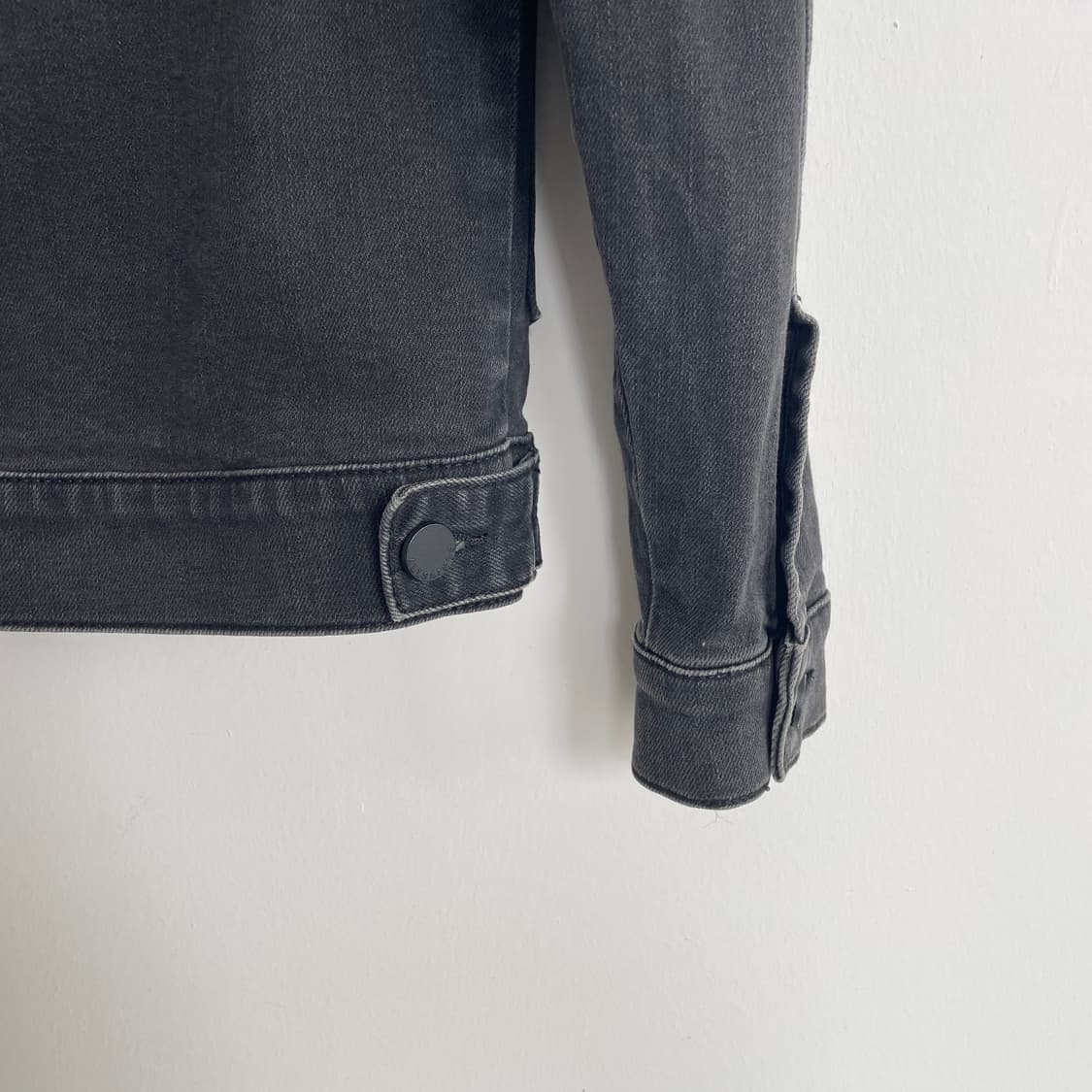 올세인츠 블랙 데님 트러커 청자켓 털 탈부착 상품이미지7