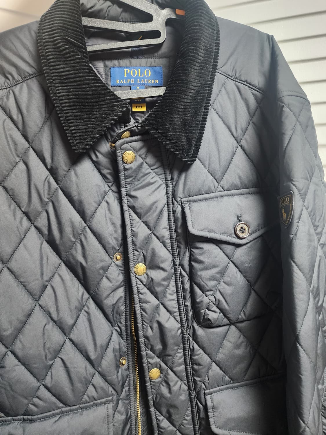 폴로랄프로렌 코듀로이 퀼팅 블랙M 상품이미지2