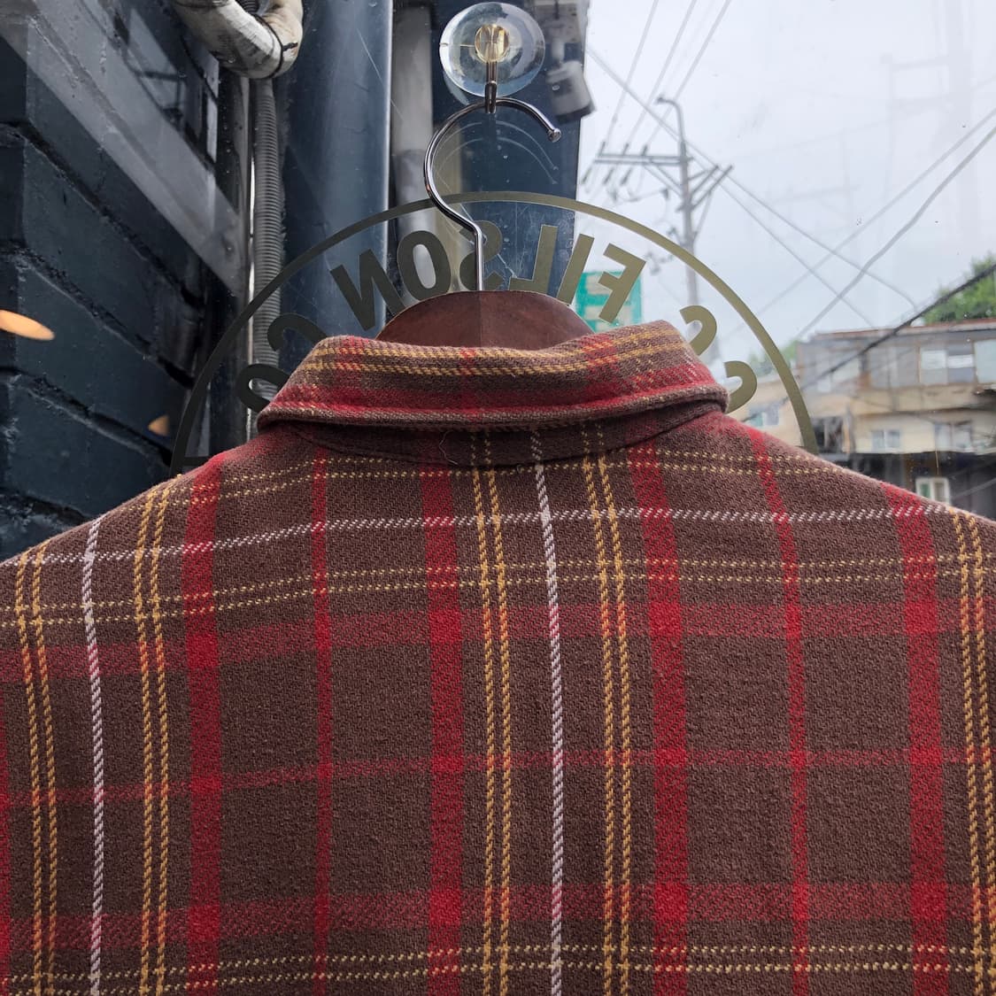 80s Big Mac flannel shirt-L 상품이미지4