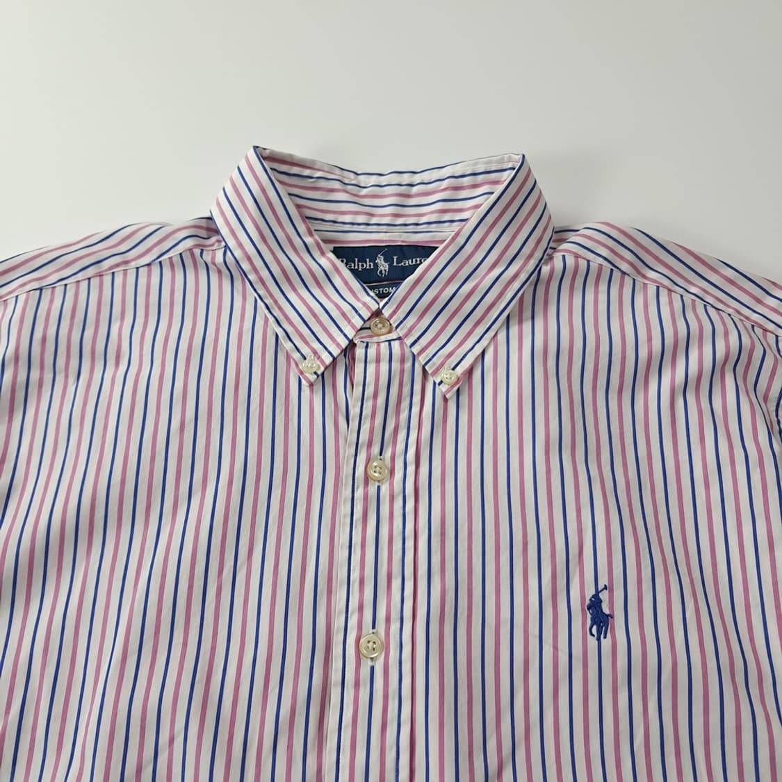 CK211 L 폴로 00s 홍콩판 네이비 핑크 스트라이프 반팔 셔츠 남 상품이미지2