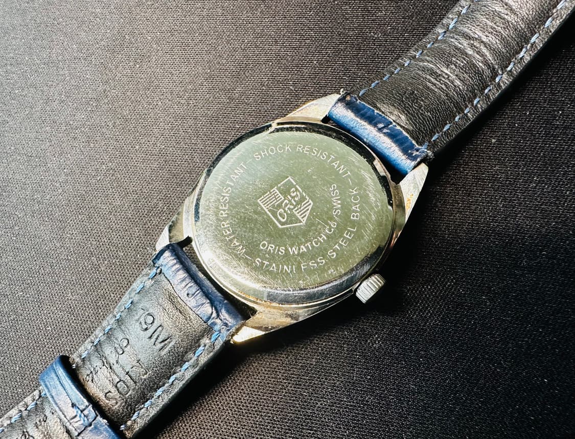 오리스 블루 다이얼 빈티지 오토매틱 시계 판매 상품이미지5
