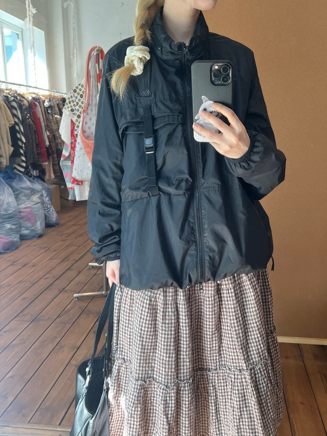 나이키 블랙 포켓 바람막이 상품이미지3