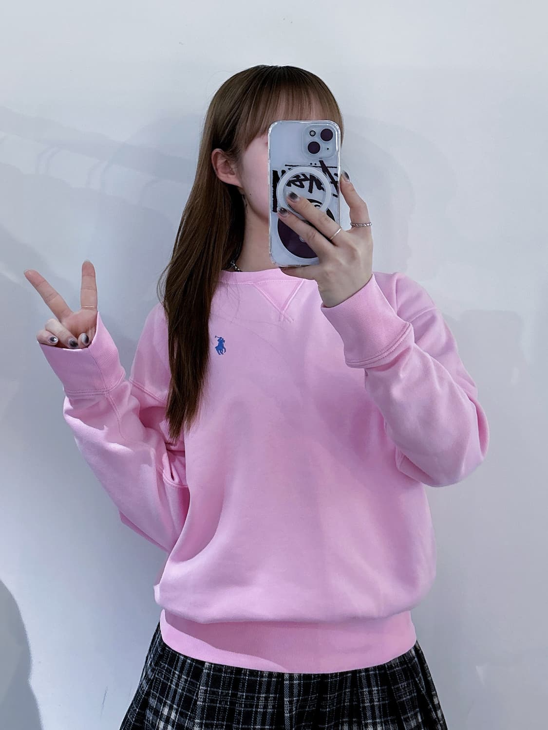 폴로랄프로렌 베이비핑크 포니 맨투맨 상품이미지2