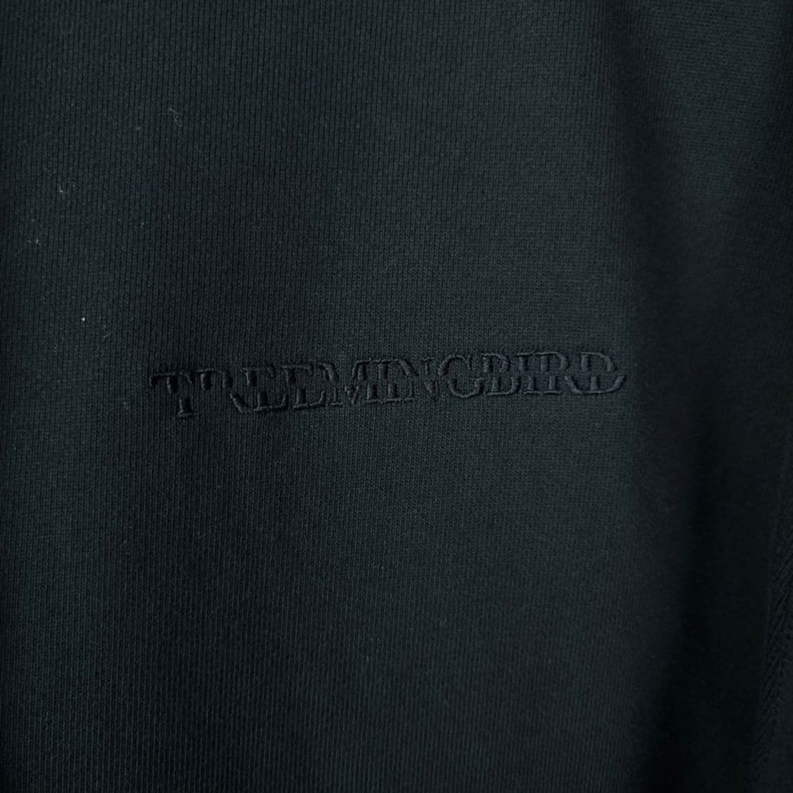 [트리밍버드] 로고 자수 오버핏 리벳 스웻 후드티 블랙 M16385 상품이미지6