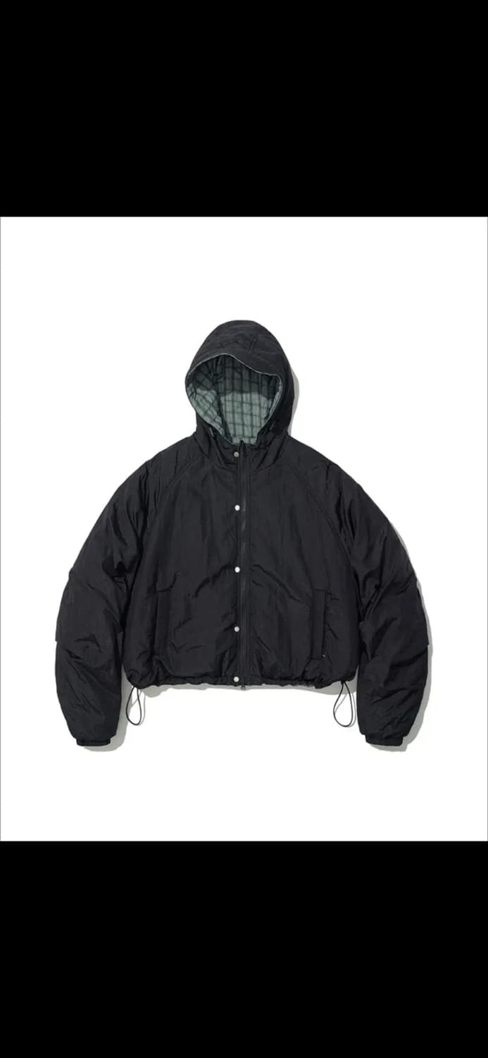 [파르티멘토우먼x송이송이] 리버시블 후디드 윈드브레이커_블랙 상품이미지5