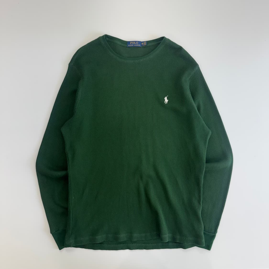 Polo 폴로 화이트 포니 그린 와플니트 상품이미지3