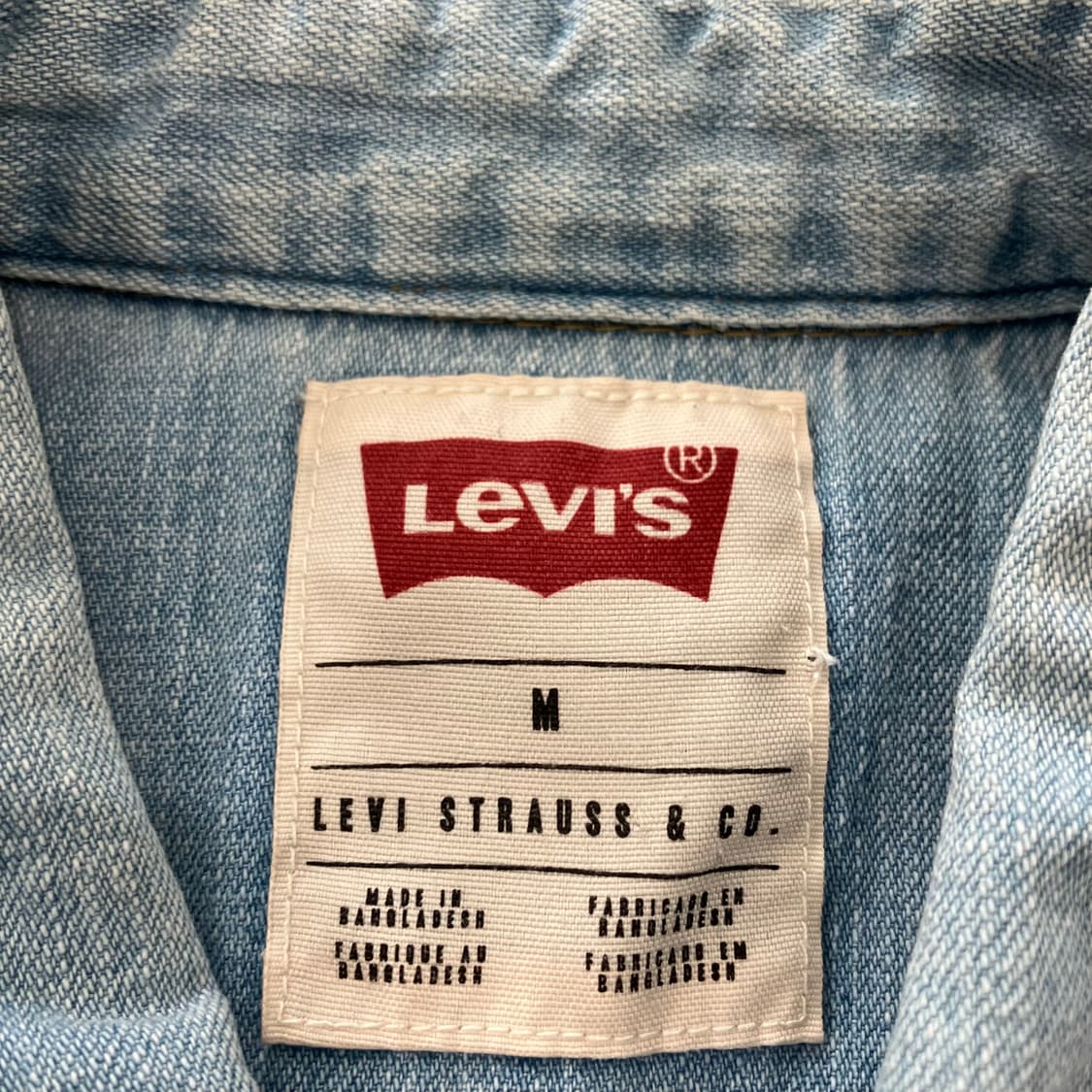 496 리바이스 웨스턴 데님 반팔셔츠 상품이미지3