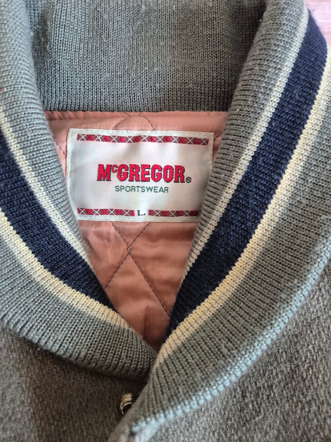 90s 맥그리거 나바호 레더 바시티 자켓 L 상품이미지3