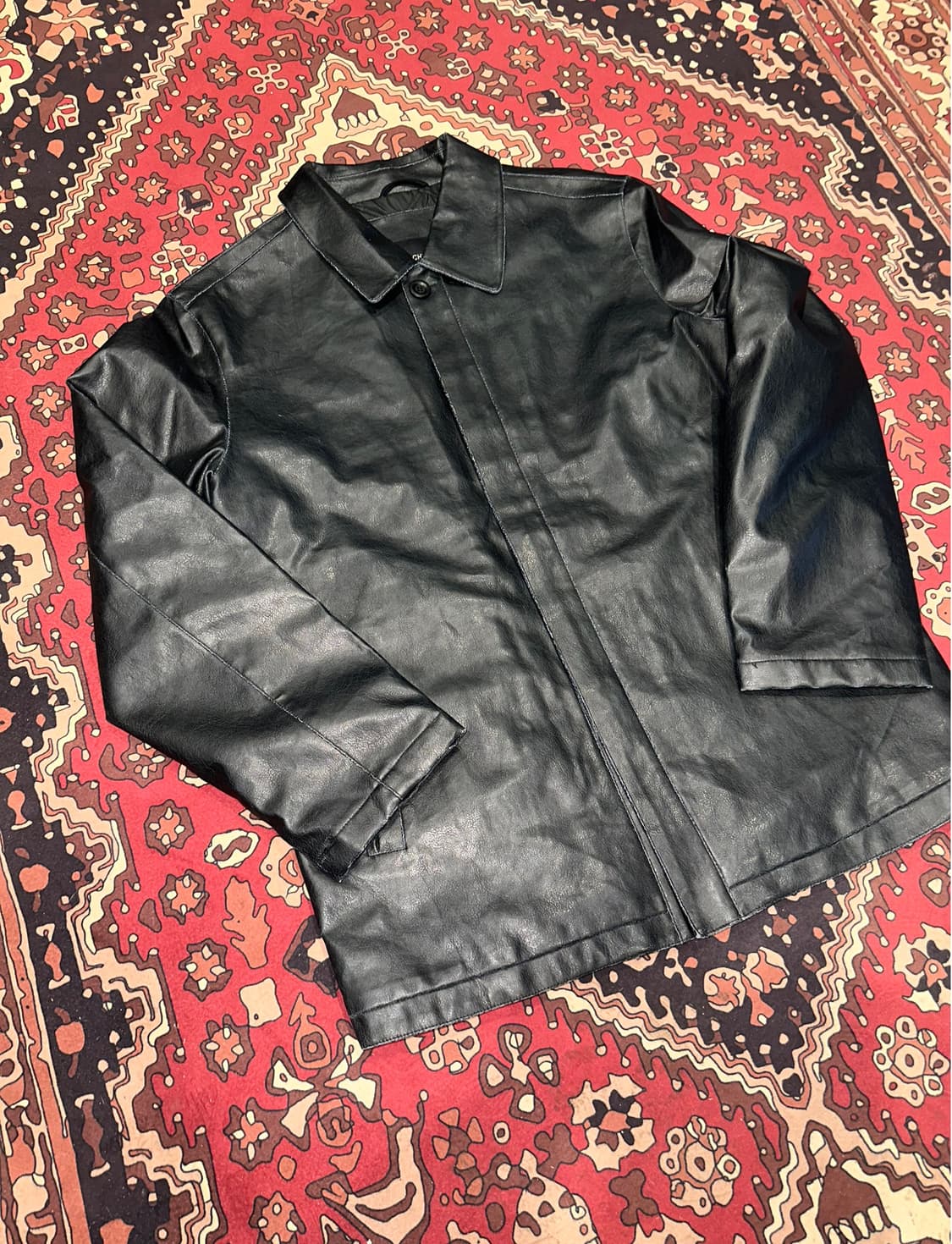 ( L-XL ) 가죽코트 가죽카코트 레더자켓 가죽자켓 빈티지가죽자켓 상품이미지6