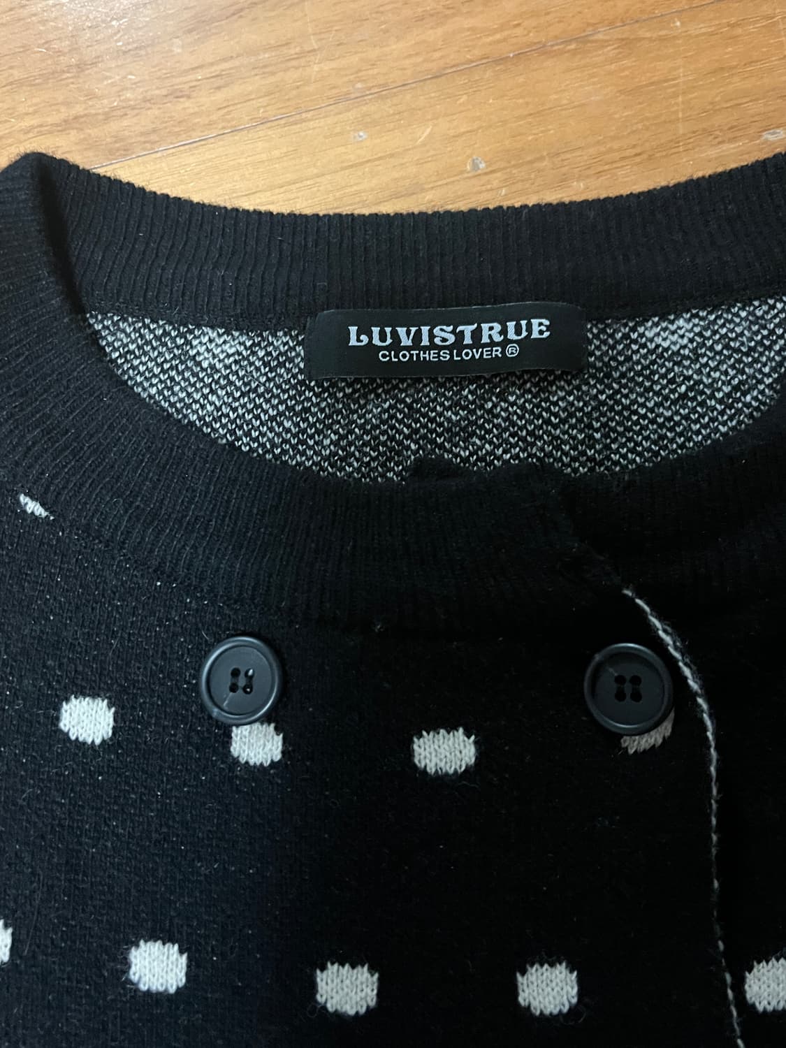 러브이즈트루  GT DOT 가디건 블랙 상품이미지5