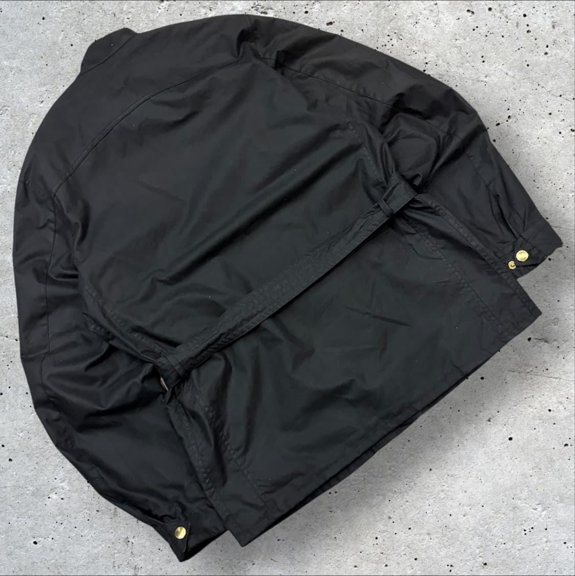 [M] 바버 인터내셔널 유니온잭 왁스 블랙 벨티드 자켓 B796 상품이미지2