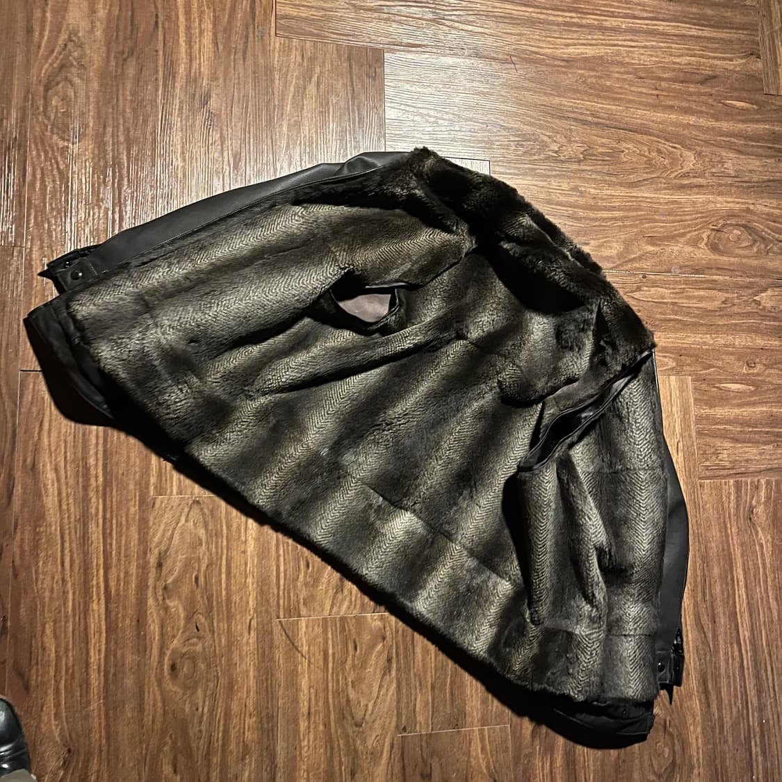 Galaxy Rabbit Fur Leather Jacket L 상품이미지9