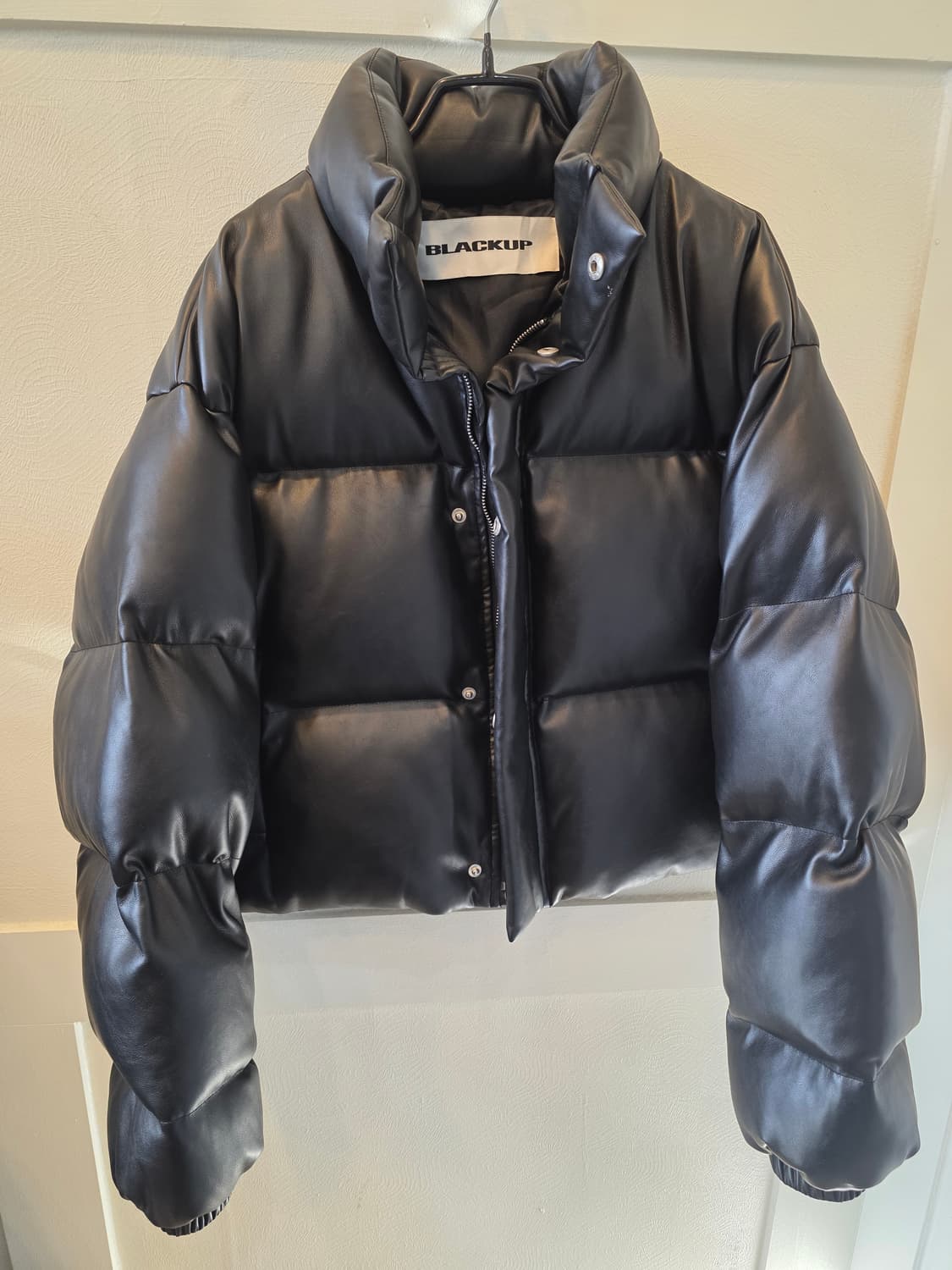 블랙업 레더 숏패딩 블랙 상품이미지2