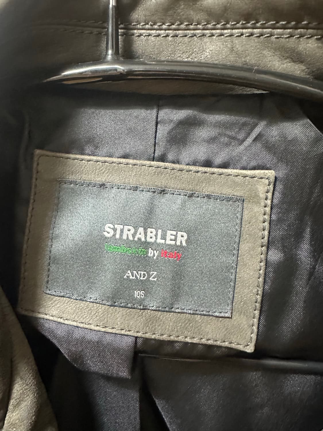 양가죽 자켓 105 회색기있는 브라운 상품이미지3