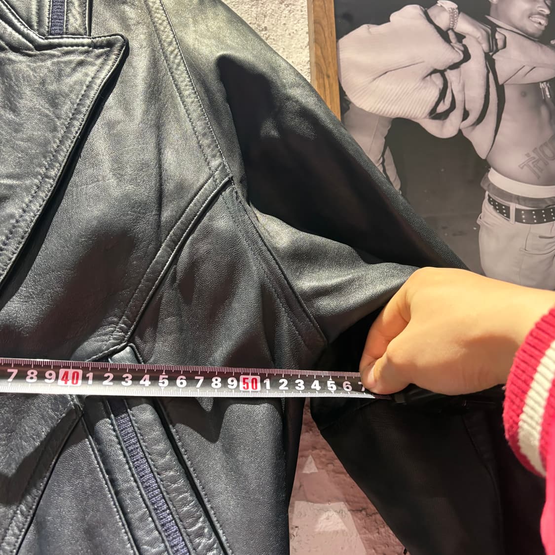 일제 빈티지 레더 봄버 자켓 상품이미지8