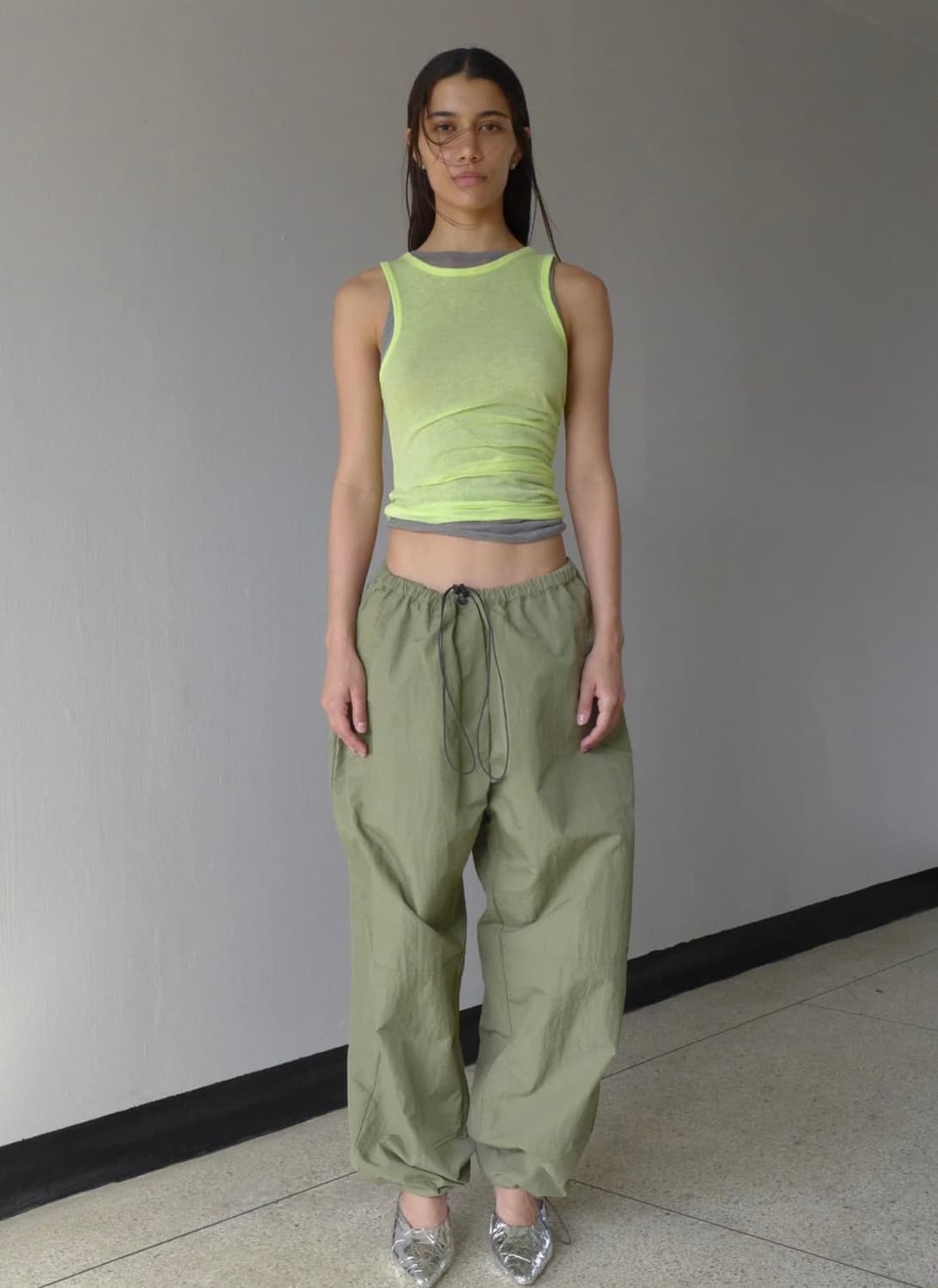 에스이오 NYLON STRING PANTS KHAKI 2사이즈 상품이미지1