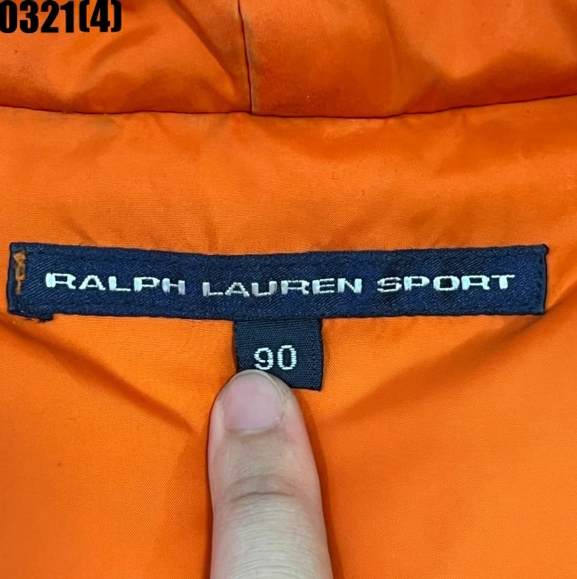 90 랄프로렌 스포츠 오리털 떡볶이 후드 패딩 점퍼 0321(4) 상품이미지3