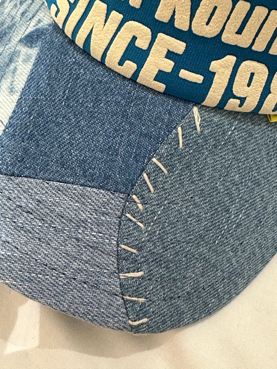 캐피탈 데님 패치워크 트러커캡 상품이미지2