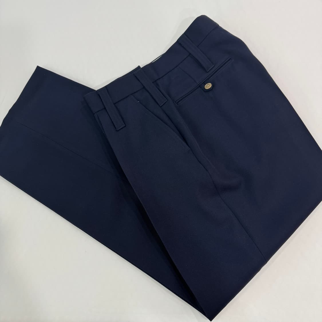 [4] interim 인테림 버진 울 개버딘 원턱 와이드 슬랙스 상품이미지5