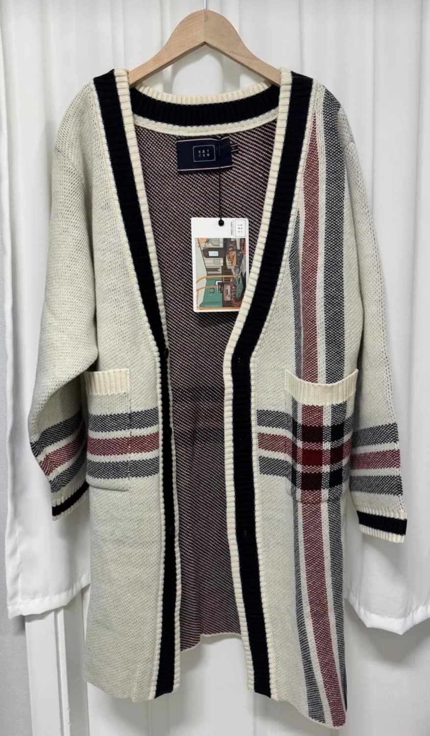 [새상품] 로맨틱크라운 체크 롱가디건 상품이미지2