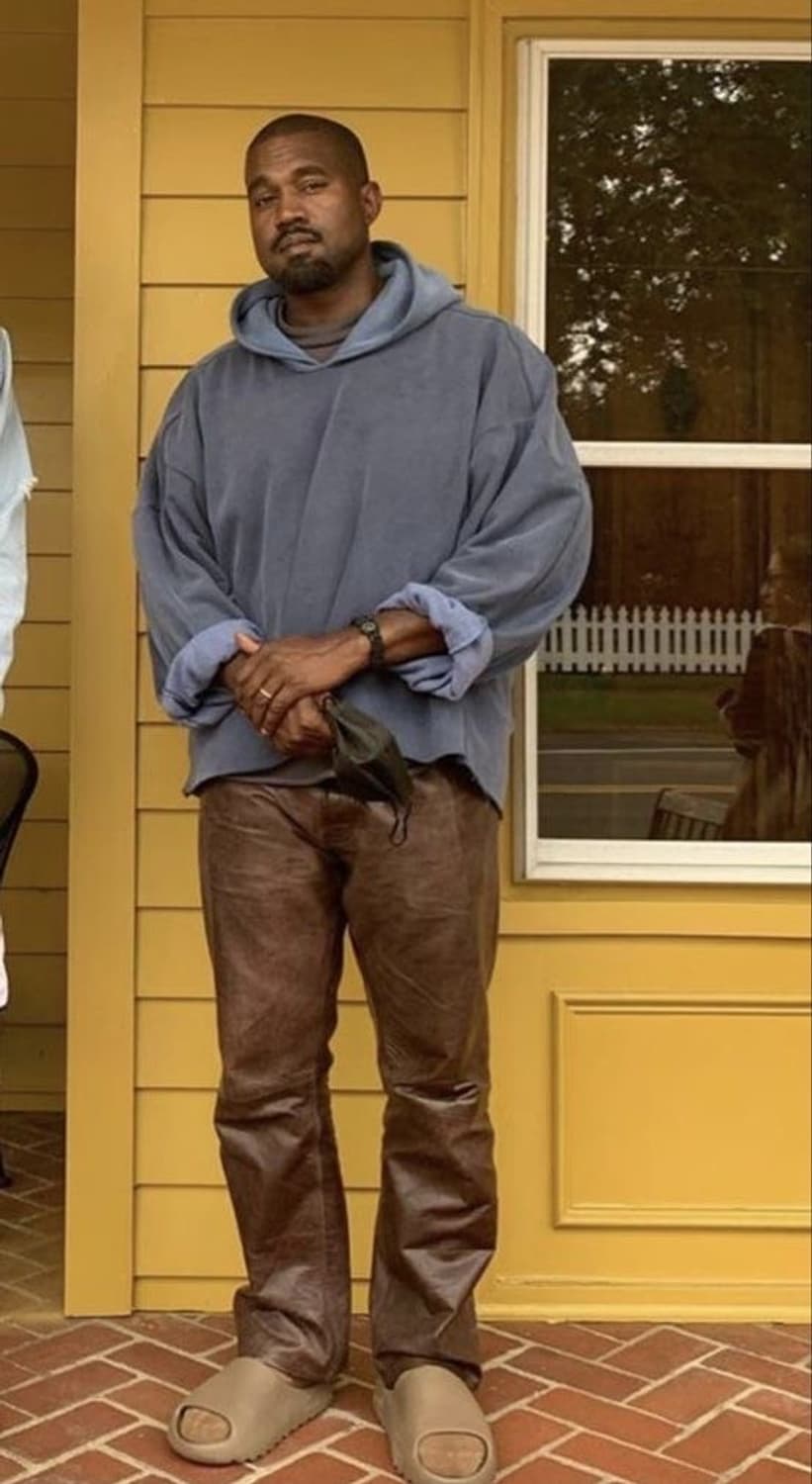 빈티지 gap 부츠컷 레더팬츠 칸예 상품이미지1