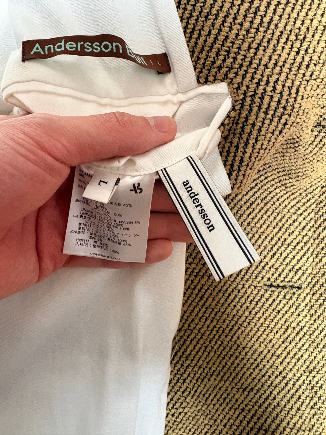 앤더슨벨 블레이저 자켓 L사이즈 옐로우 상품이미지5