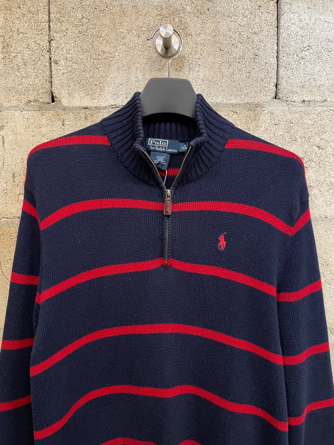 폴로 랄프로렌 스트라이프 반집업 니트  상품이미지2