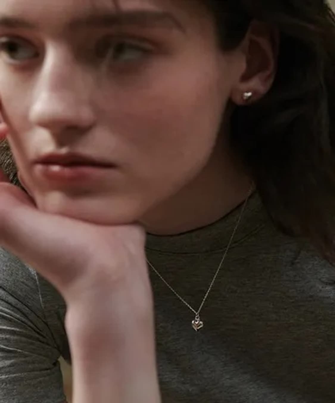 베흐트 풀 하트 목걸이 10MM 실버 상품이미지1