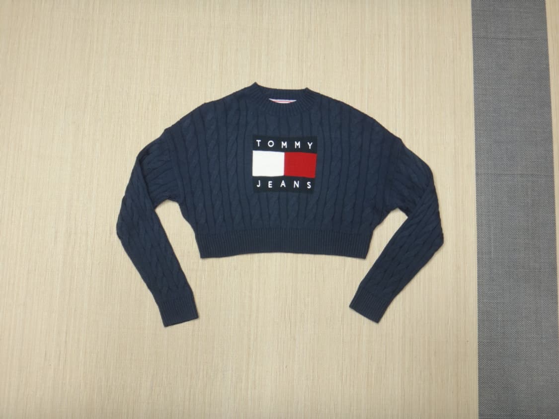 (S사이즈) 타미진 여성 스웨트셔츠 DW0DW14261 상품이미지1