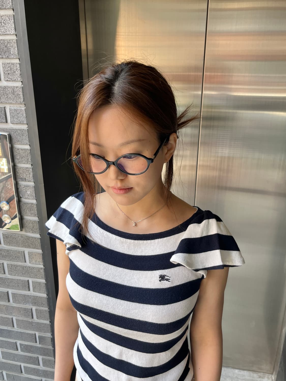 Burberry 로고 프릴 탑 상품이미지5