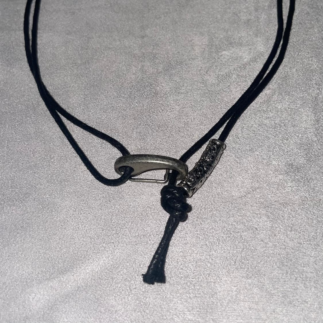 Vintage leather chain necklace 상품이미지1