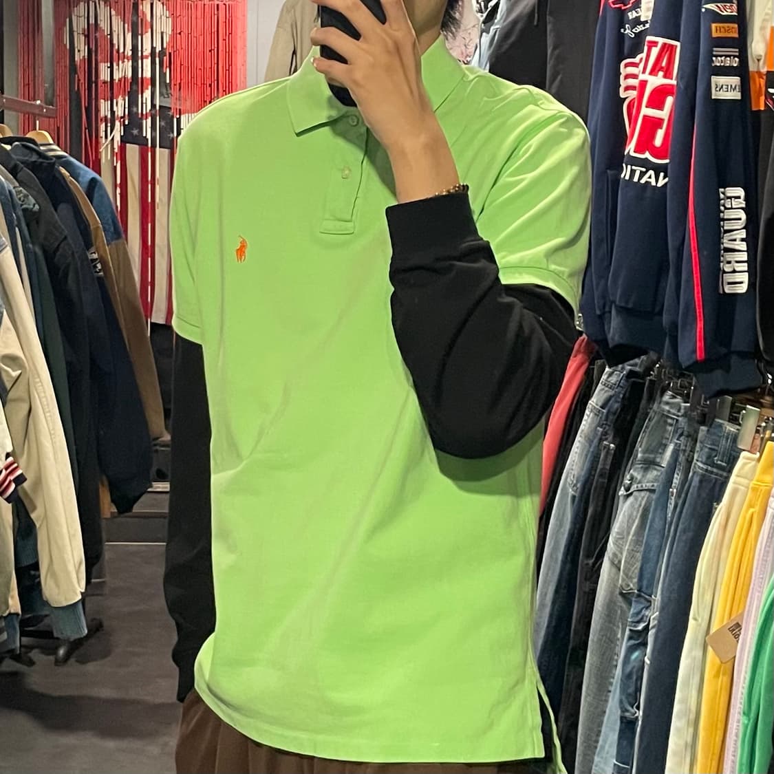 [IM] Polo 폴로 네온 연두 카라 반팔 상품이미지5