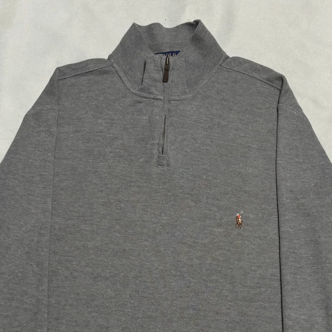 XL 폴로랄프로렌 멀티 포니 그레이 반집업 니트 상품이미지1