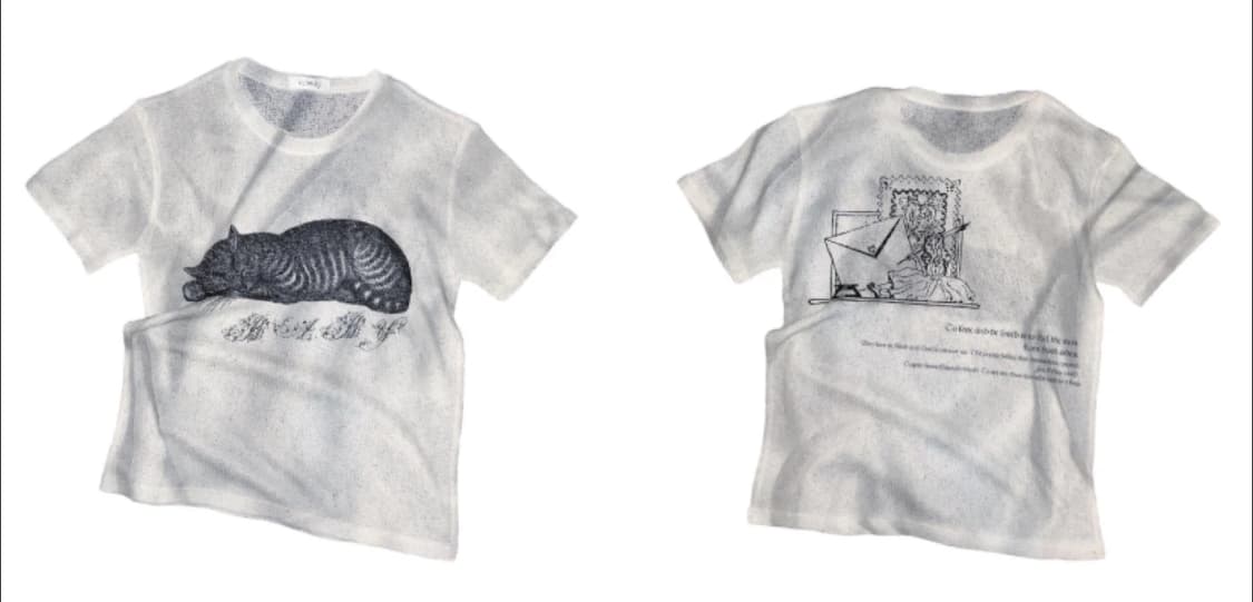 eessay nap cat summer knit 고양이 니트 반팔 상품이미지1