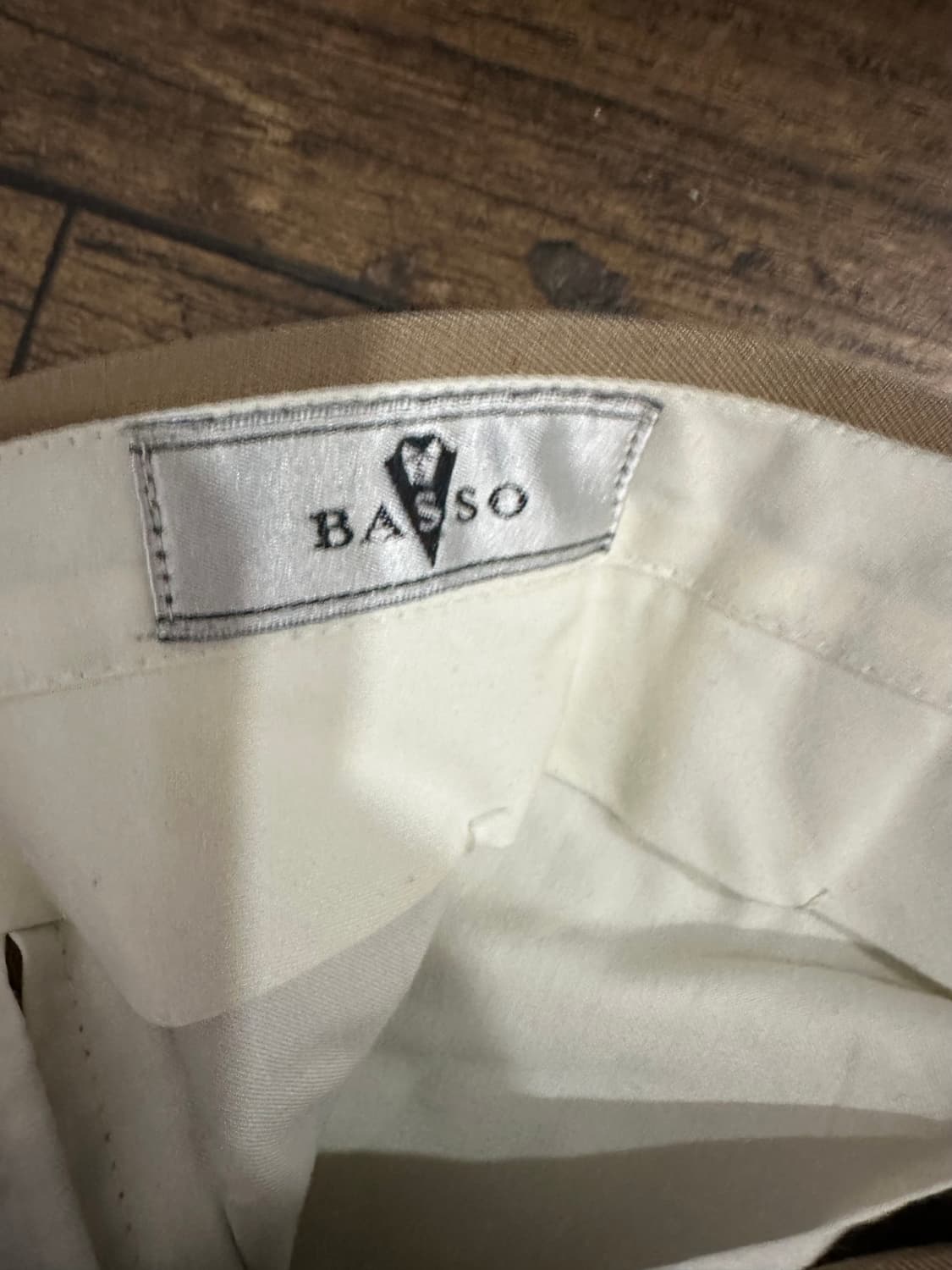 BASSO 남성 베이지 와이드 슬랙스 34사이즈 상품이미지6