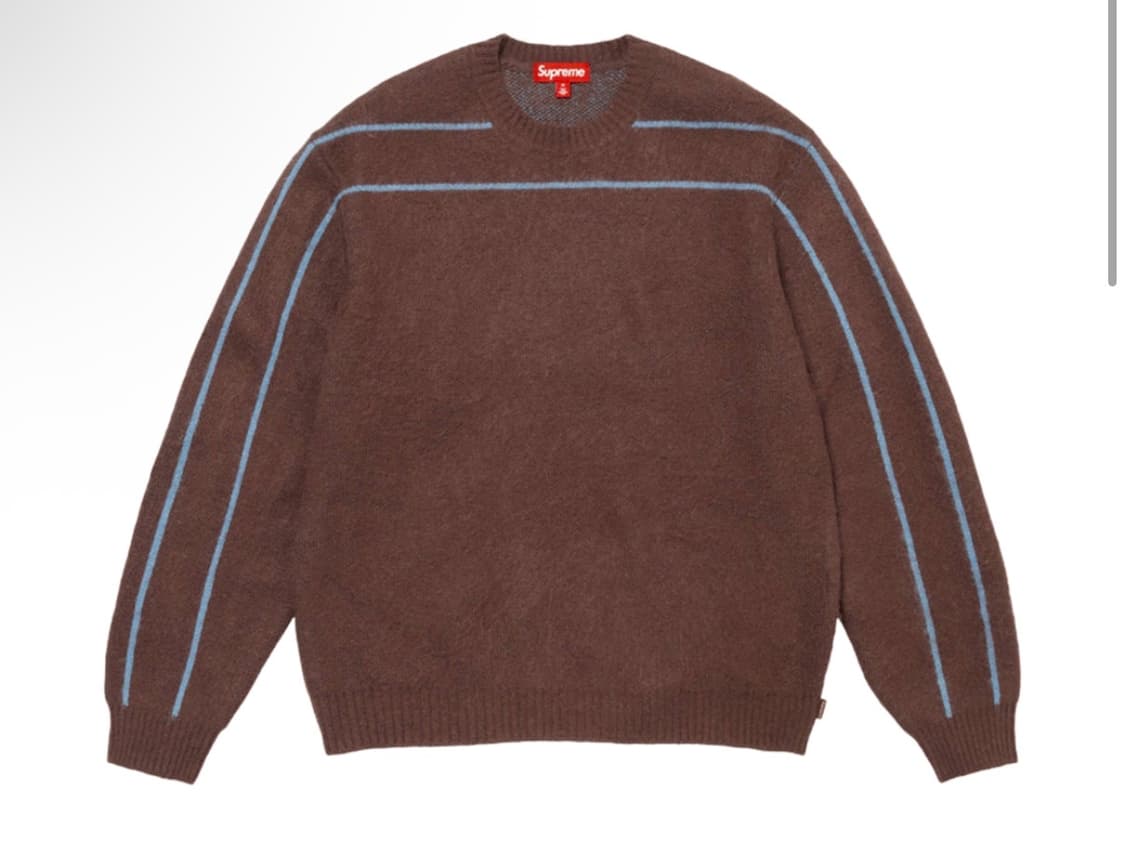슈프림 백 스트라이프 스웨터 브라운 - 24FW 상품이미지1