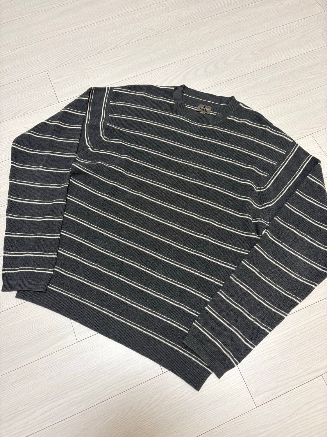 CK 캘빈클라인 빈티지 코튼 스트라이프 니트 L(100) 상품이미지1