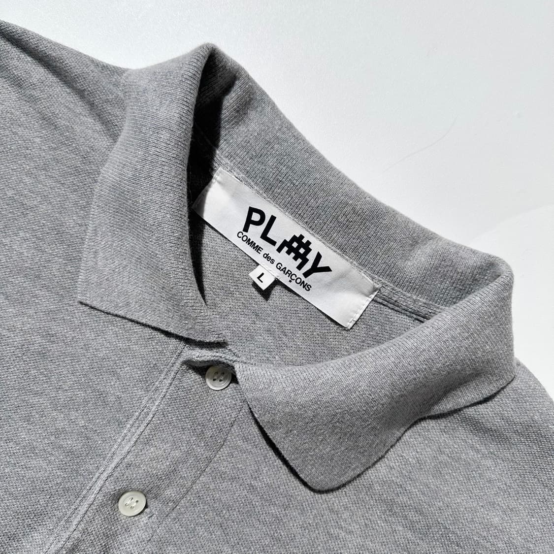 (매장판) 꼼데가르송 x 인베이더 더블 픽셀 하트 카라 반팔 티셔츠 상품이미지4