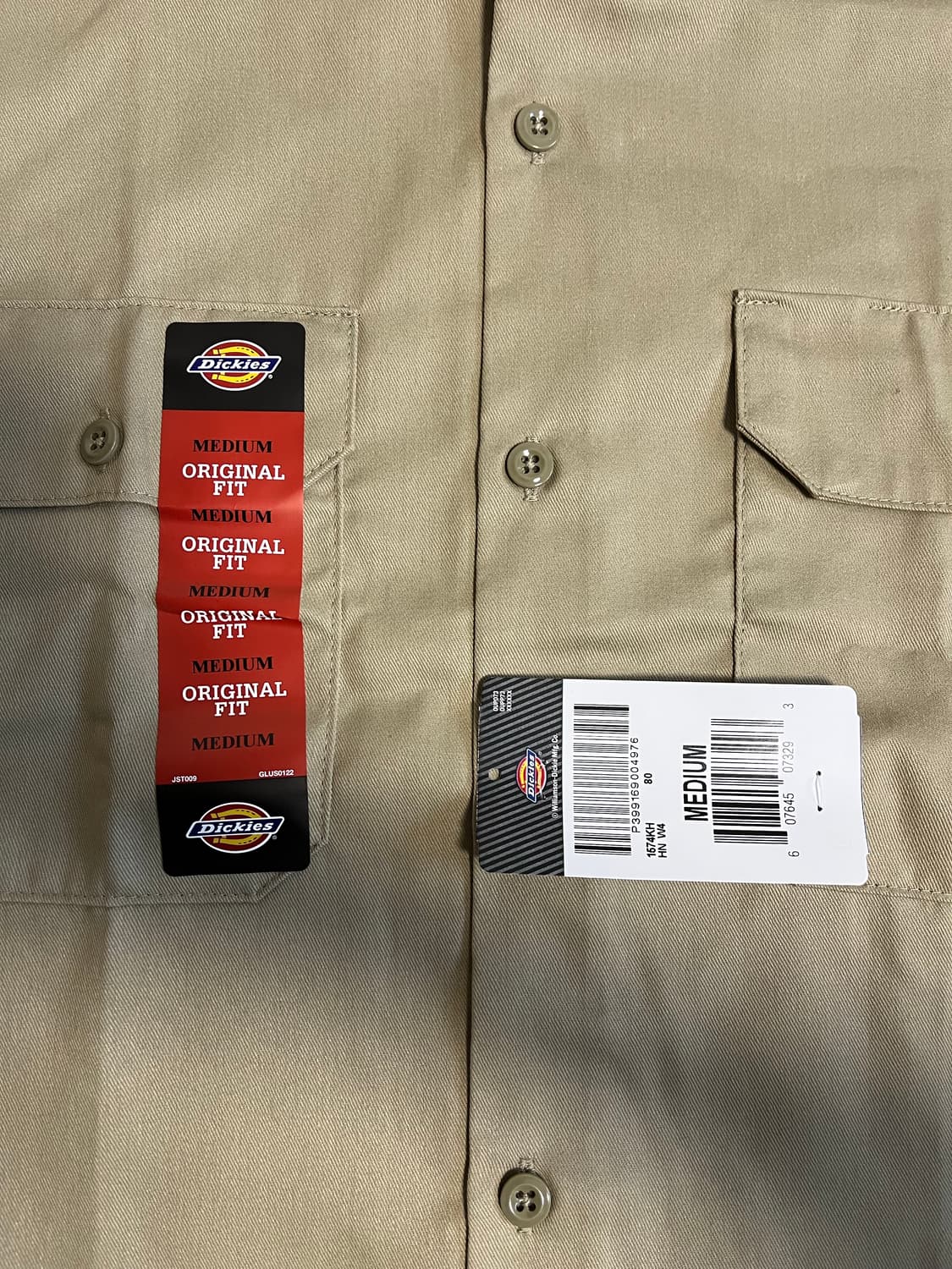 디키즈 워크셔츠 반팔 카키 상품이미지5