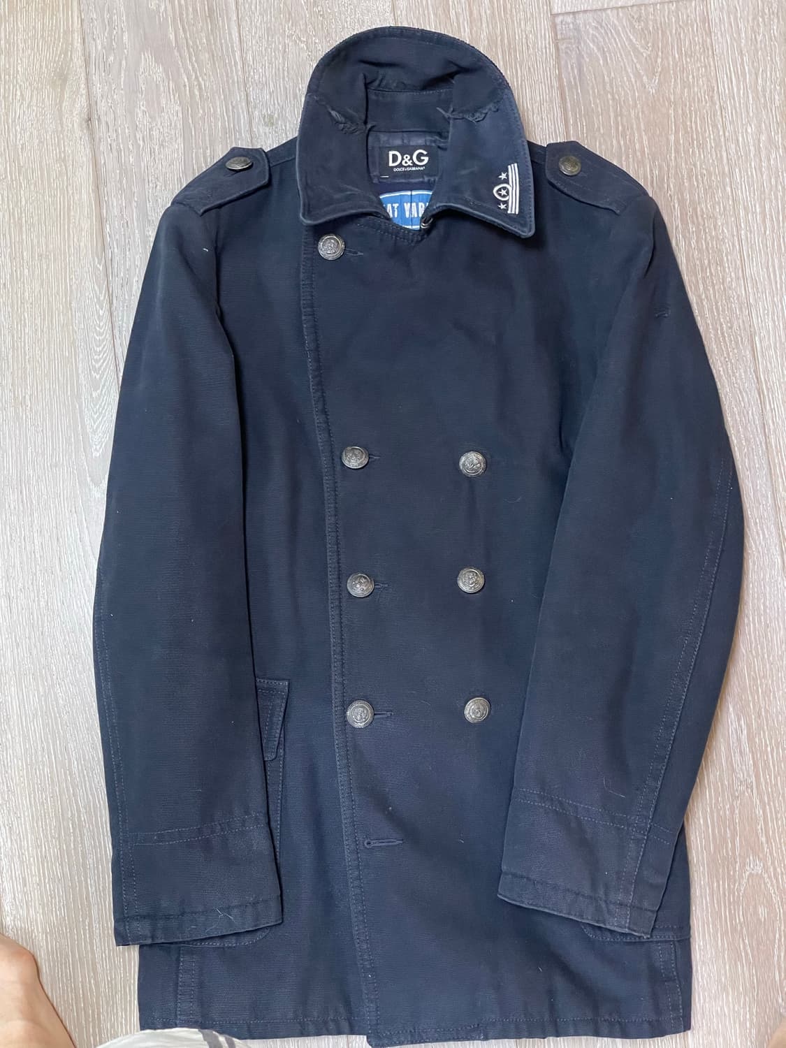 D&G 빈티지밀리터리 아카이브 은장단추피코트 48size 상품이미지3