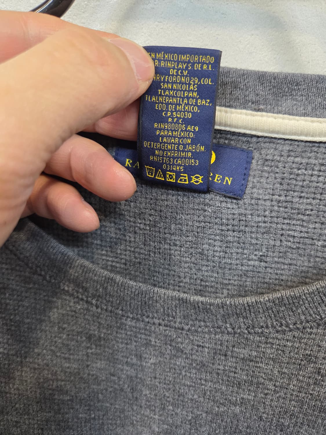 폴로랄프로렌 화이트포니 와플 긴팔 그레이 Lg 상품이미지4