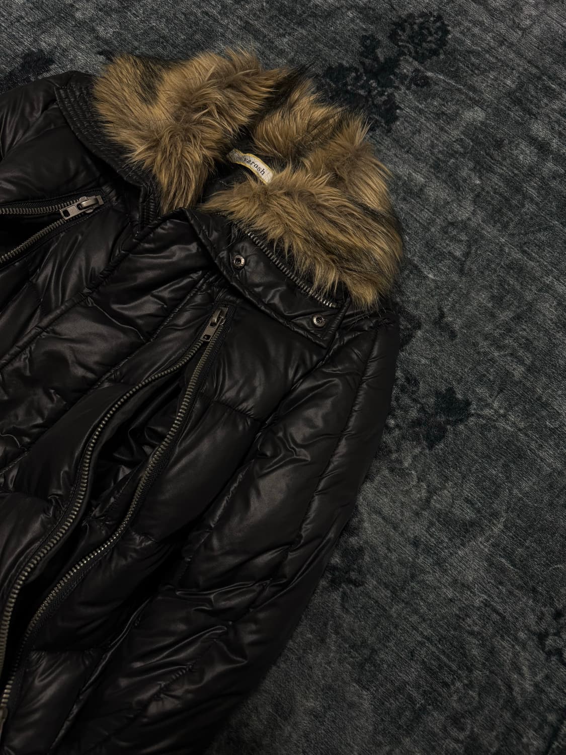 Varosh 00s zipper gimmick fur down jacke 상품이미지3