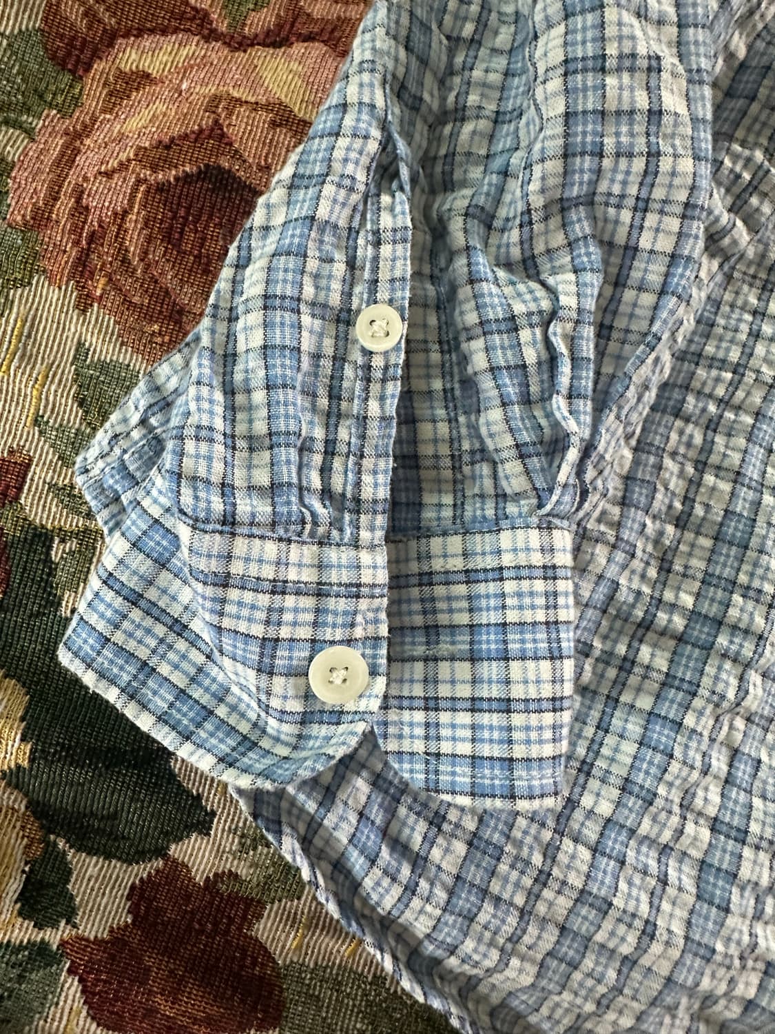 INDUST 블루 체크셔츠 상품이미지1