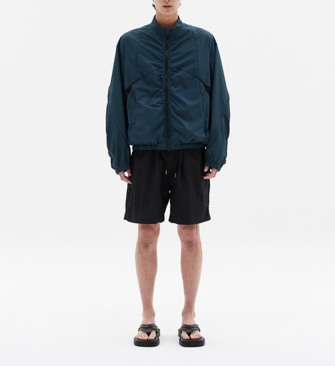 [새상품] 르마드 립스탑 메쉬 윈드브레이커 블루그린 상품이미지2