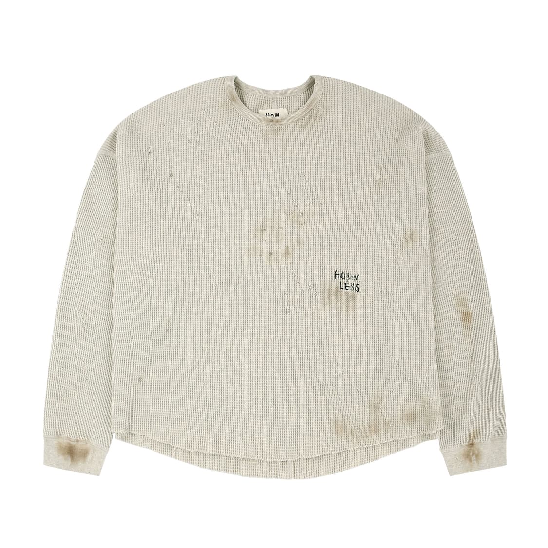 홈리스 HEAVY WAFFLE L/S DAMAGED - ECRU 상품이미지1