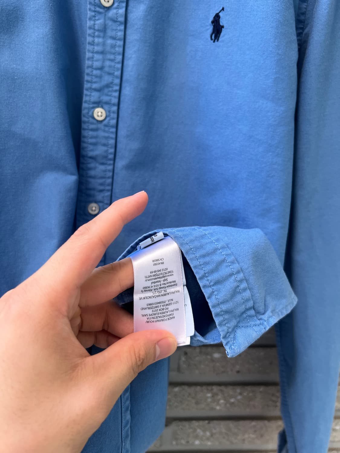[XL]폴로 랄프로렌 우먼스 파스텔 블루 옥스포드 셔츠 상품이미지5