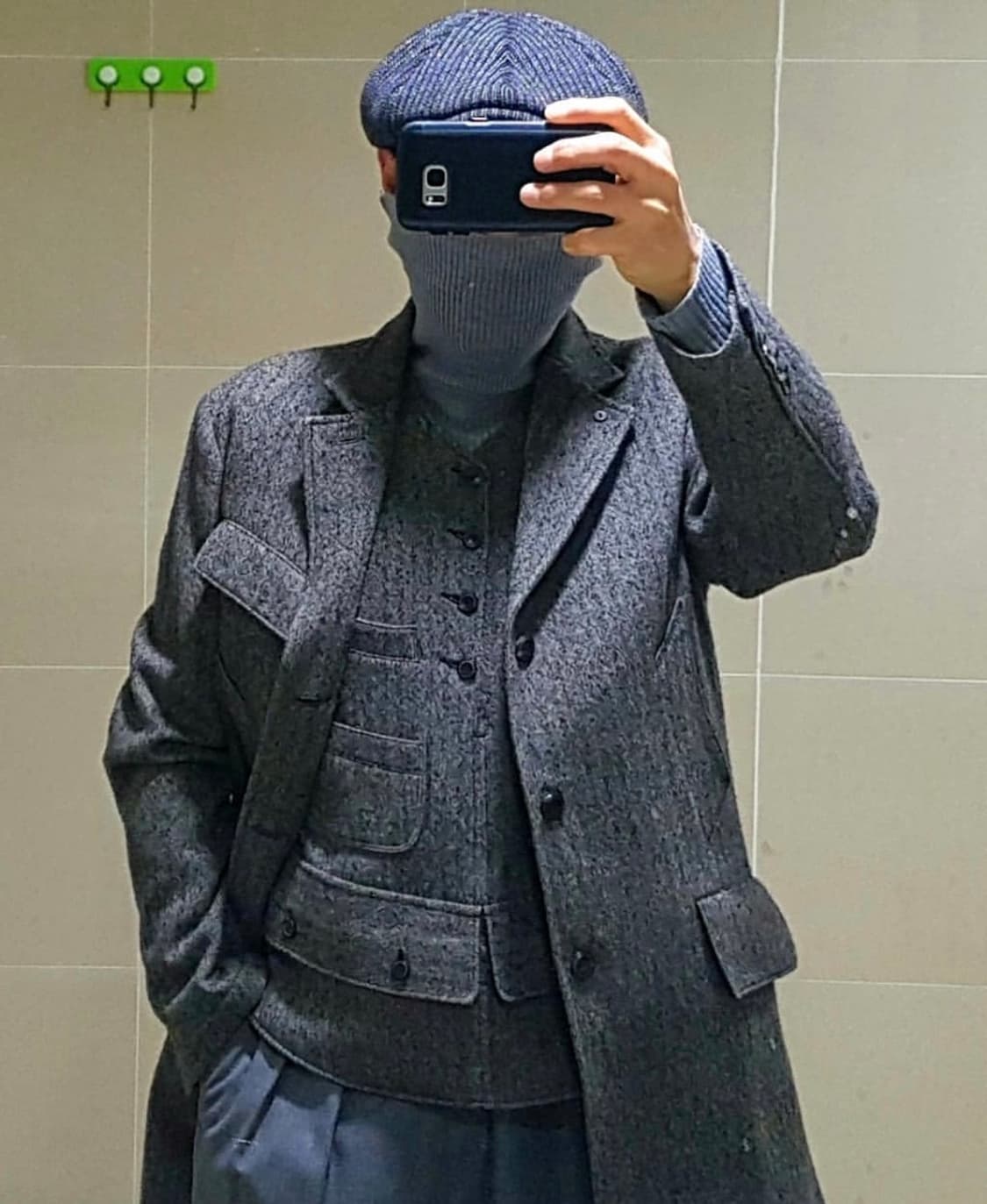 이스트로그 헤링본 후드코트 상품이미지5