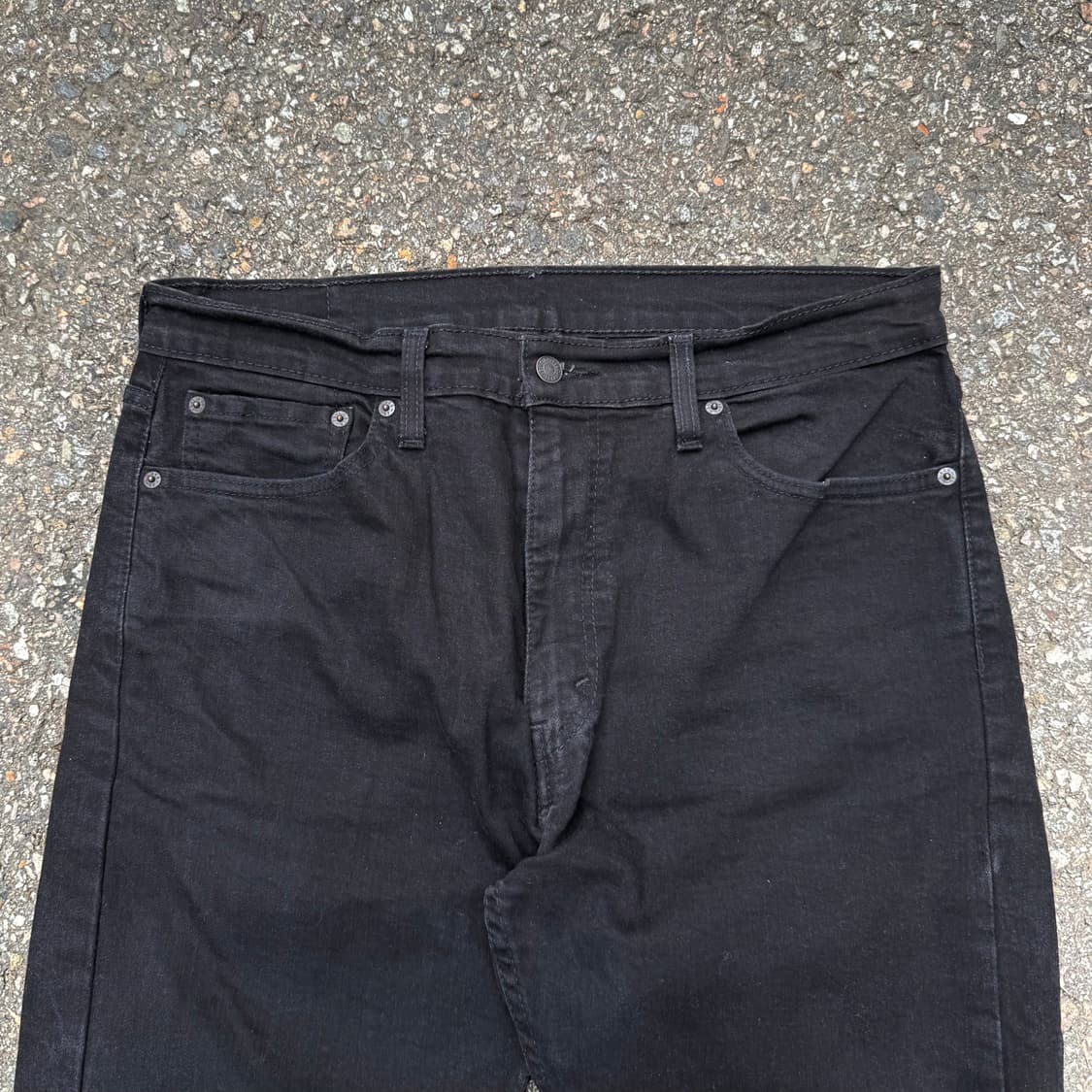 리바이스 505 블랙 워시드 데님 팬츠 상품이미지4
