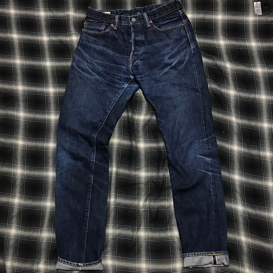 재팬 momotaro 핑크 셀비지 데님 슬림 스트레이트 30 상품이미지1